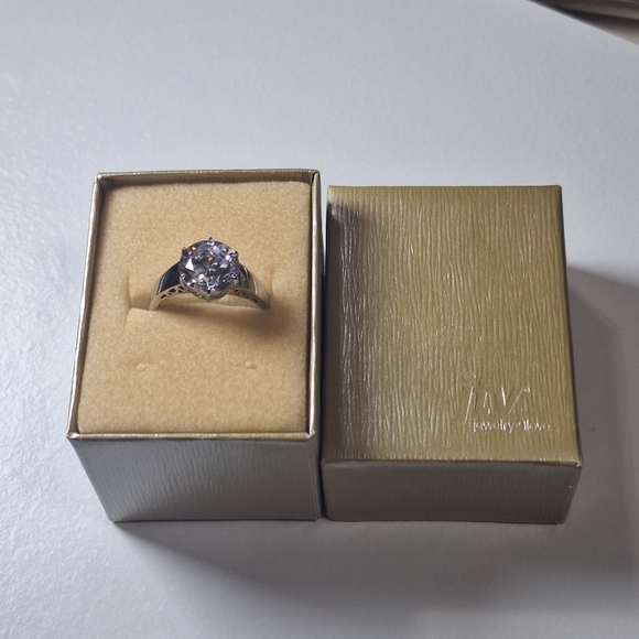 Vintage Sterling Silver JTV 925 Cubic Zirconia Women's Ring 7.3g Sz 11.5 NWT - Picture 4 of 10